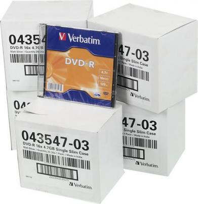 Оптический диск DVD-R 4.7ГБ 16x, 20шт., slim case [43547] – фото 3