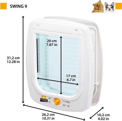 Дверца для животных Swing 9, коричневая, 17х20см – фото 5