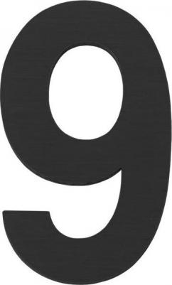 Цифра самоклеящаяся 9 SS304 50х30 мм черная