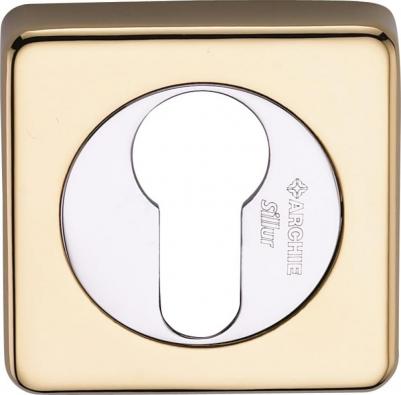 Накладка на цилиндр SILLUR CL-C P.GOLD, золото, кв. роз