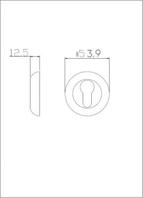 Накладка на цилиндр EDS-SC-R1 ?54 мм цвет бронза – фото 1