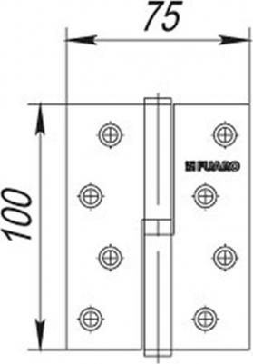 Петля съемная 413/BL-4 100х75х2,5 РВ латунь, левая – фото 9
