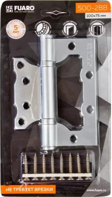 Петля универсальная без врезки 500-2BB/BL 100x2,5 PC блистер – фото 4