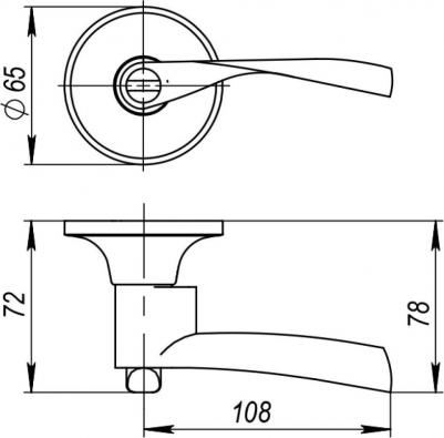 Дверная ручка 6010 SN-P – фото 3