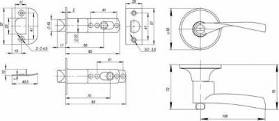 Дверная ручка 6010 SN-P – фото 4