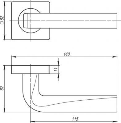 Раздельная ручка KEA SQ001-21MWSC-33 – фото 3