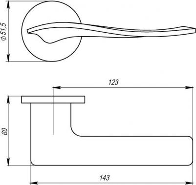 Ручка раздельная AQUA URS BL-26 черный /40331/ – фото 1