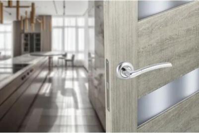 Дверная ручка EDS-15-Z01 без запирания алюминий гальваническое покрытие цвет хром/матовый хром – фото 3