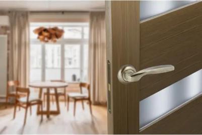 Дверные ручки 18-Z01 без запирания алюминий никелированное покрытие цвет бронза – фото 1