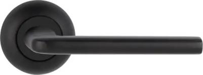 Дверные ручки 21-Z01 без запирания алюминий никелированное покрытие цвет чёрный 4680038386879 – фото 4