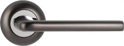 Дверные ручки 21-Z01 без запирания алюминий никелированное покрытие цвет матовый чёрный – фото 5