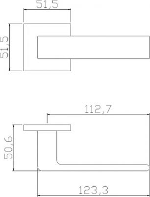Дверные ручки EDS-168B-Q2, цвет хром – фото 7