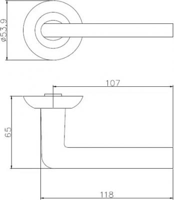 Дверные ручки EDS-21-Z01, цвет золото – фото 8