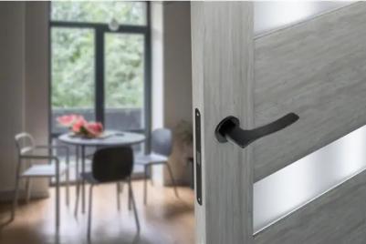 Дверные ручки EDS-80B-R2, цвет черный – фото 1