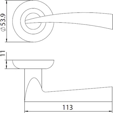 Дверные ручки EDS-9H-R1, цвет никель – фото 6
