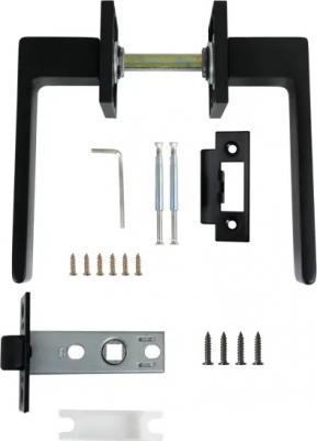 Дверные ручки P10Q2, без запирания, цвет черный 4610144726351 – фото 2