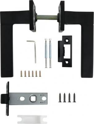 Дверные ручки P11Q2, без запирания, цвет черный – фото 4