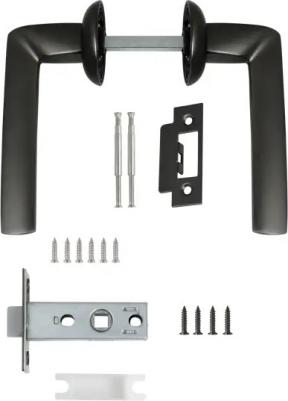 Дверные ручки PS4R1, без запирания, цвет графит 4610144726238 – фото 4