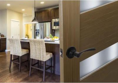 Ручка-защелка фиксатор с ключом цвет черный – фото 3