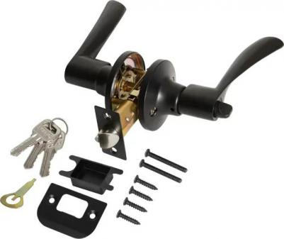 Ручка-защелка фиксатор с ключом цвет черный – фото 5