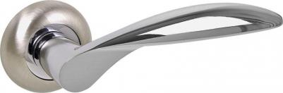 Дверные ручки Viola, без запирания, цвет матовый никель/хром