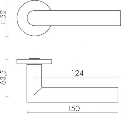 Ручка дверная CP-8 круглая розетка хром (46845) – фото 1