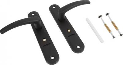 Ручка дверная 4132 Вега (черный муар) /124:1:54(9005)/ – фото 5