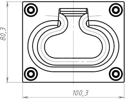 Ручка откидная 100x80 мм – фото 2