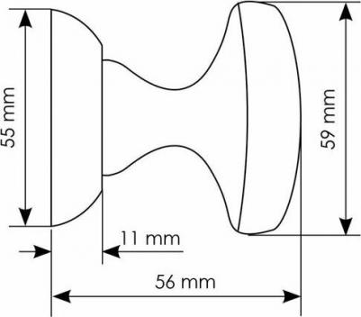 Поворотная Круглое ручка MHR-1 BL Цвет - черный – фото 2
