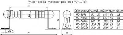 Ручка-скоба РС200-ТР-S, цвет оксид – фото 6