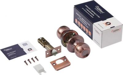 Ручка-защелка ЗШ-05, поворотная, межкомнатная, без запирания, старая медь – фото 3