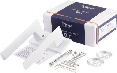 Ручки дверные 130K Slim для межкомнатных дверей - Белый – фото 2