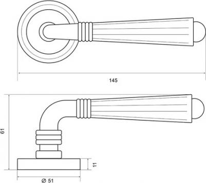 Дверная ручка Amboise K AB – фото 1