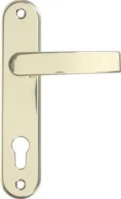 Замок врезной с ручками на планке ЗВ-4, сталь, цвет золотой – фото 2