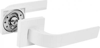 Ручки на розетке алюминий Пиньолата 132 мм цвет матовый белый