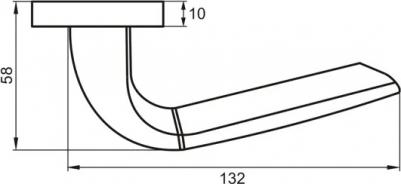 Ручки на розетке алюминий Пиньолата 132 мм цвет матовый белый – фото 4