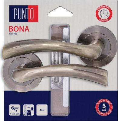 Дверные ручки Bona, без запирания, цвет бронза – фото 3