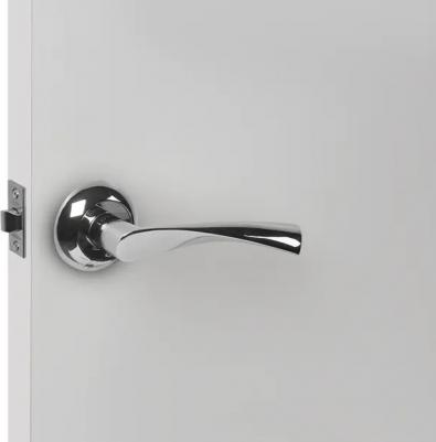 Дверные ручки Crona, без запирания, цвет хром – фото 6