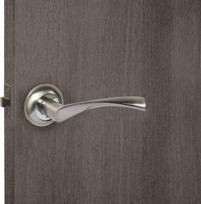 Дверные ручки Crona, без запирания, комплект, цвет никель/хром – фото 5