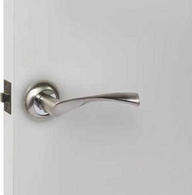 Дверные ручки Crona, без запирания, комплект, цвет никель/хром – фото 6