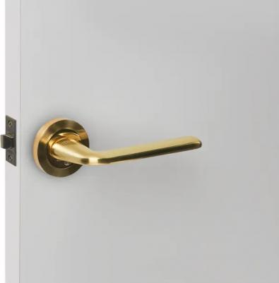 Дверные ручки Lex, без запирания, цвет матовое золото – фото 2