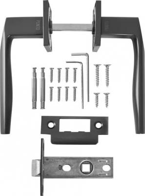 Комплект ручек с защелкой без запирания LM/A SET45K. QS52. COSMO/HD GR-23 графит – фото 2