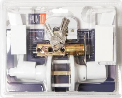 Ручка фалевая ключ-фиксатор цвет белый – фото 5