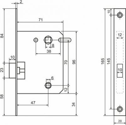 Защелка L7050-MS MBN – фото 1