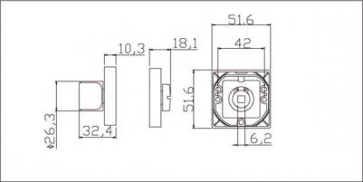 Накладка фиксатор EDS-WC-Q1 цвет никель – фото 1