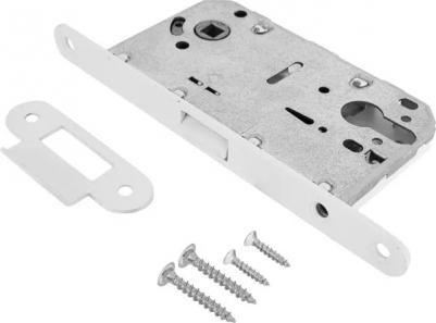 Защелка межкомнатная EDS-50-85, 73x132x14 мм, сталь, цвет белый – фото 3