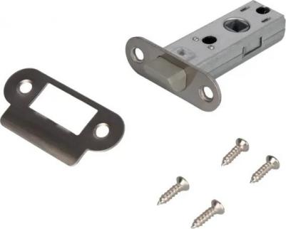 Защелка межкомнатная пластик цвет никель – фото 2