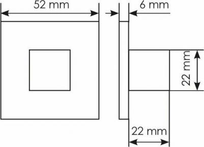 Завертка сантехническая MH-WC-S6 SC, на квадратной розетке 6 мм, цвет мат.хром – фото 1