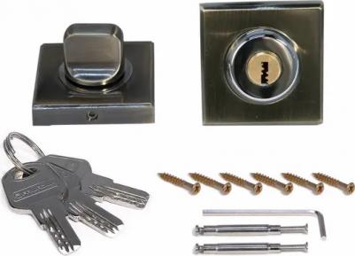 Фиксатор-ключ квадратный, ЦАМ, цвет античная бронза – фото 1