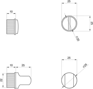 Фиксатор Zero, алюминий, цвет хром – фото 1